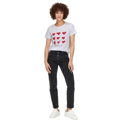 tee-shirt à manches courtes femme onlheart o-neck
