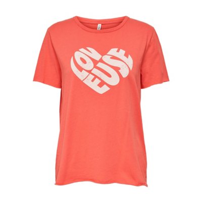 tee-shirt à manches courtes femme onlloveuse reg o-neck