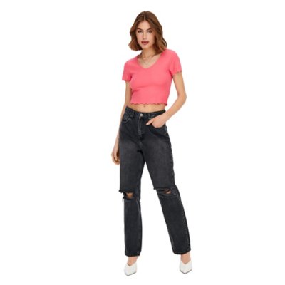 tee-shirt à manches courtes femme onlkika v-neck