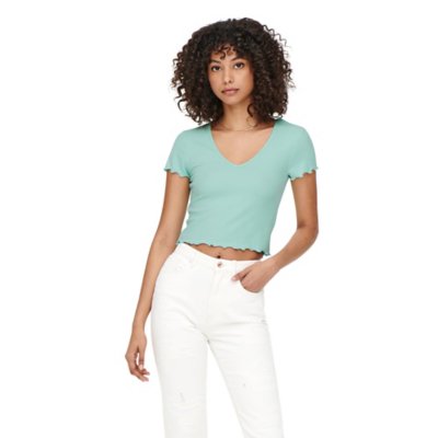 tee-shirt à manches courtes femme onlkika v-neck