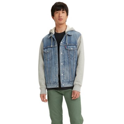 Veste jean best sale noir levis homme