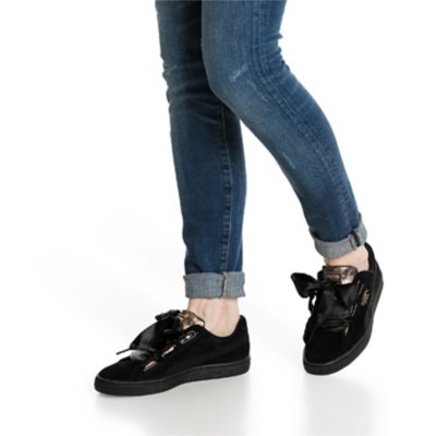 puma suede heart artica noir