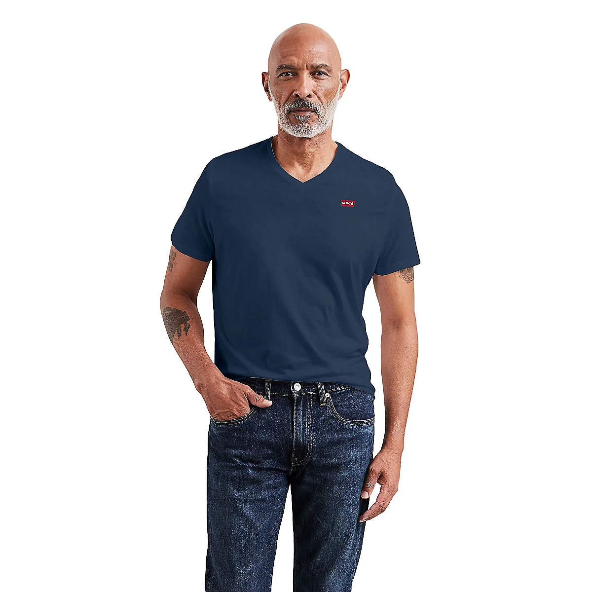 tee-shirt à manches courtes homme original hm vneck 0002 dress blues