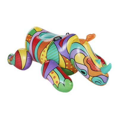 bouée gonflable bouee xxl chevauchable pop rino 201x102c