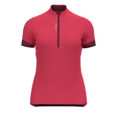 maillot de vélo à manches courtes femme stand-up collar s/s 1/2 zip essenti