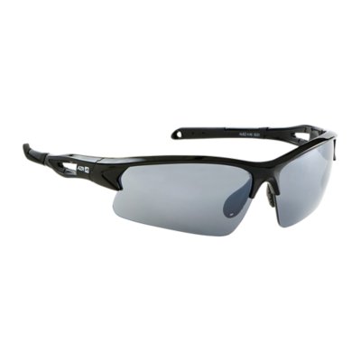 lunettes huez noir vernie ecran gris miroir