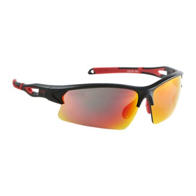 lunettes huez  noir mate ecran rouge multicouche