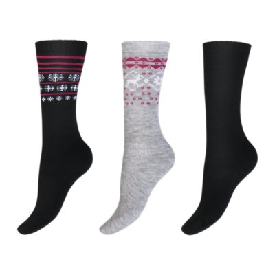 chaussettes de ski enfant fluo - lot de 3 paires