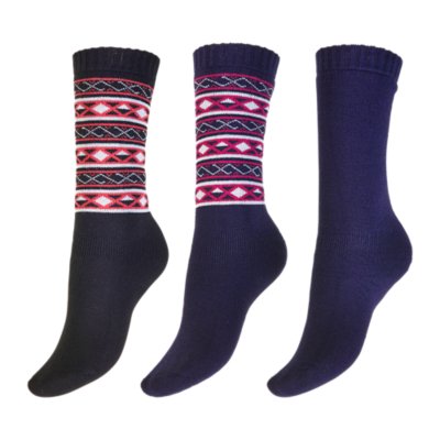 chaussettes de ski enfant fluo - lot de 3 paires