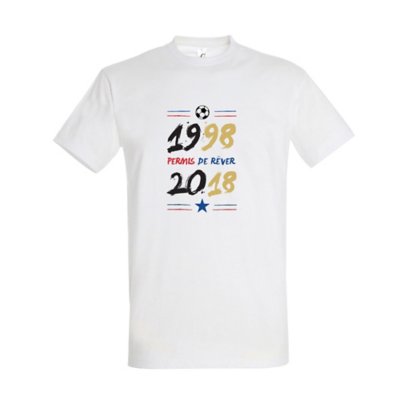 tee-shirt de football homme rêvons ensemble 2018