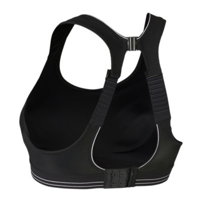 Brassière noire à col rond avec dos nageur et logo blanc floqué autour de  la taille élastiquée ADIDAS PERFORMANCE - CCV Mode