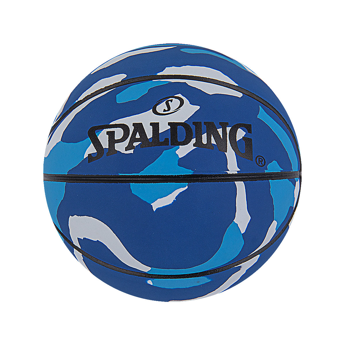 mini-ballon de basketball spaldeen blue camo