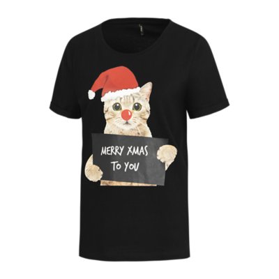 tee-shirt à manches courtes femme onlchristmas cat
