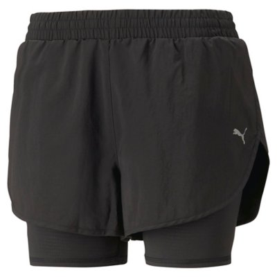 short de running femme run fav woven 2in1 short w