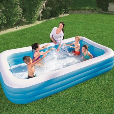 Piscine Gonflable Familiale De Luxe Bleu BLEU BEST WAY INTERSPORT