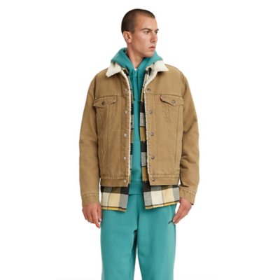 veste homme type 3 sherpa trucker 0158 washed c