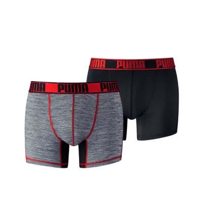 boxer homme active grizzly melange - lot de 2
