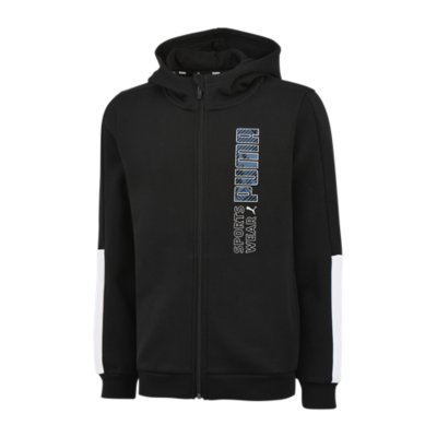 sweatshirt zippé à capuche garçon big logo fz fl