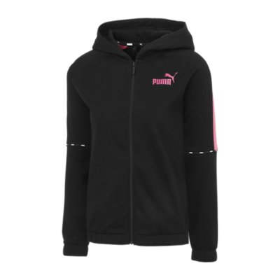 sweatshirt zippé à capuche femme logo