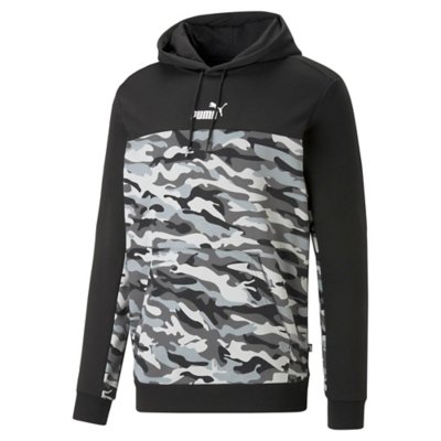 sweatshirt à capuche homme ess block camo