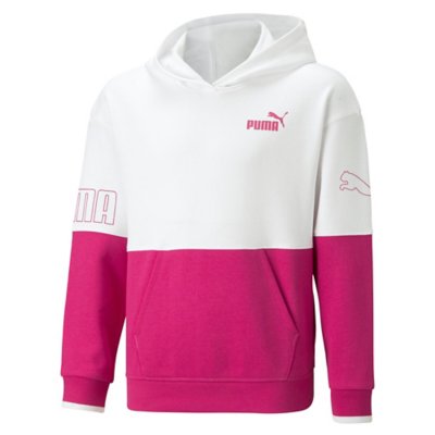 sweatshirt à capuche fille power colorblock