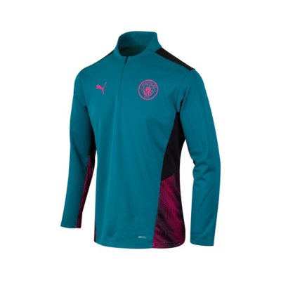 haut d'entraînement de football homme manchester city 1/4 zip top 21/22