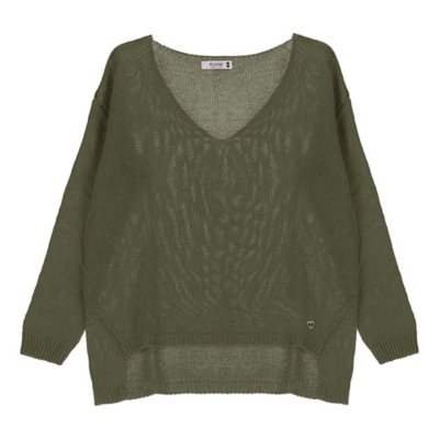 Pull Femme Maille Unie Asymetrique PLEASE BLACKSTORE