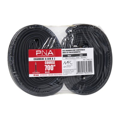 chambre à air valve schrader - lot 2 700x18-25 vp40