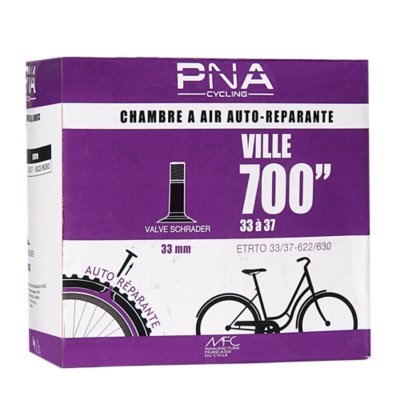 chambre à air valve schrader - 700x33/37 vs33mm autoreparante