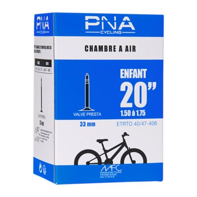 chambre à air valve presta - 20x1,50-1,75 vp33mm