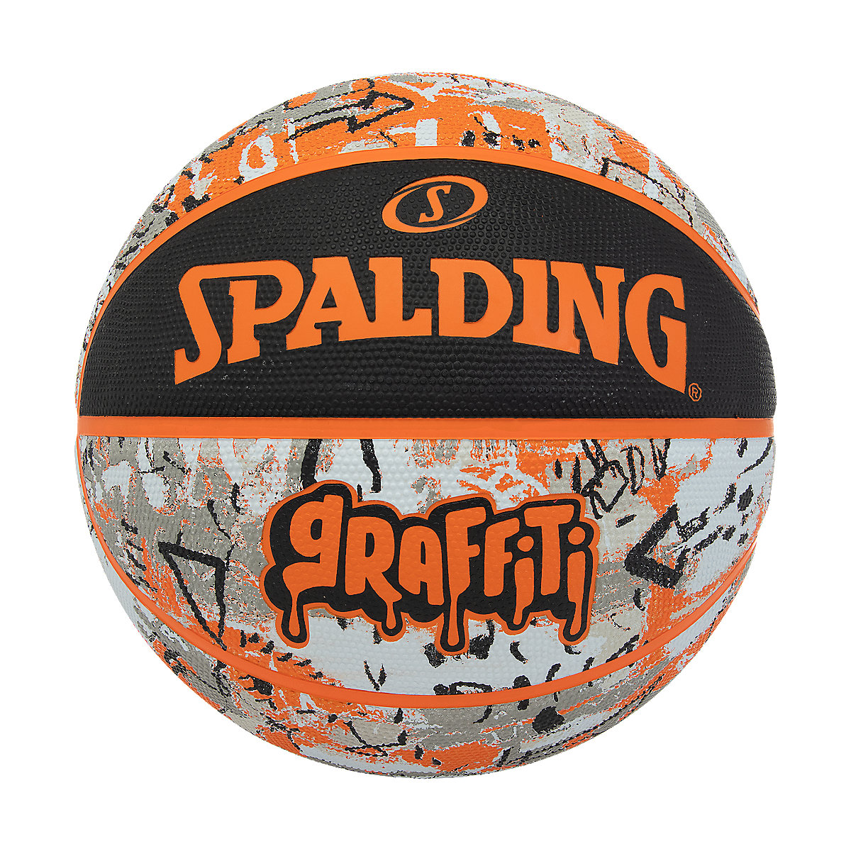 ballon de basketball orange graffiti sz7 rubbe