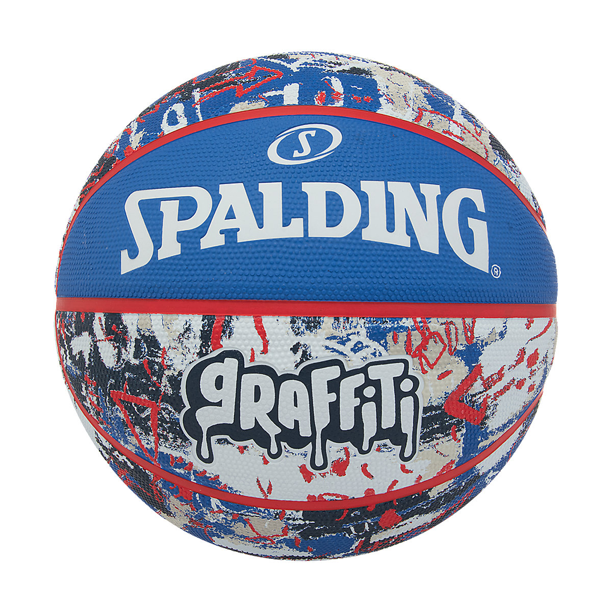 ballon de basketball blue red graffiti sz7 rub