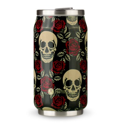 canette pull can'it 280ml rose&tete de mort