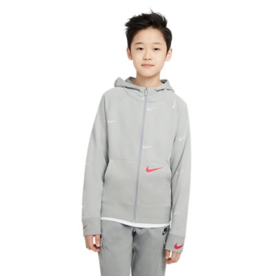 sweatshirt zippé à capuche garçon swoosh fleece big k