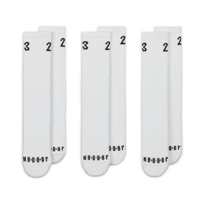 chaussettes de basketball adulte jordan essentials crew socks (3 pai