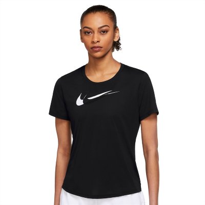 tee-shirt de running à manches courtes femme dri fit swoosh