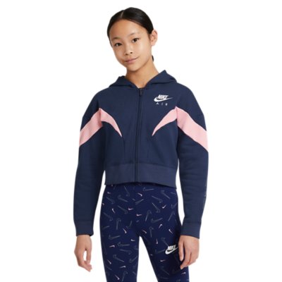 sweatshirt zippé à capuche fille air big kids' (girls') full-zi