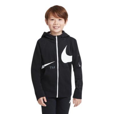 sweatshirt zippé à capuche garçon b nsw swoosh flc fz