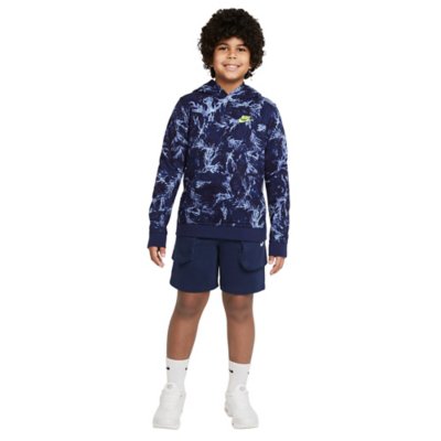 sweatshirt à capuche garçon b nsw washed aop ft po