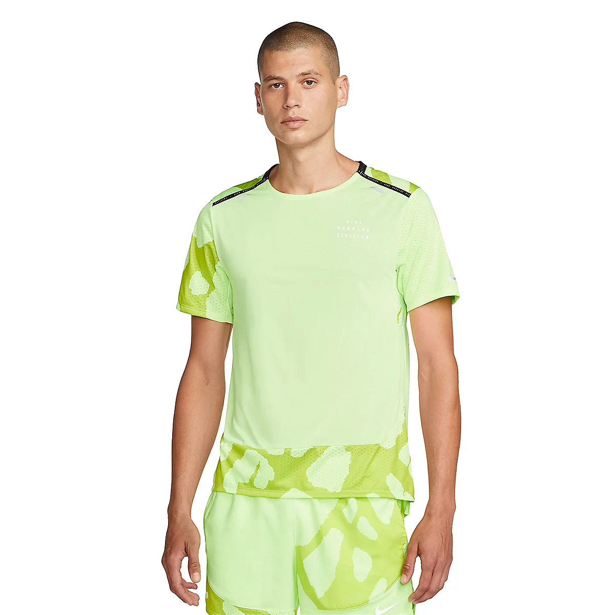 tee-shirt de running à manches courtes homme run division rise 365