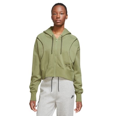 sweatshirt zippé à capuche femme air fleece