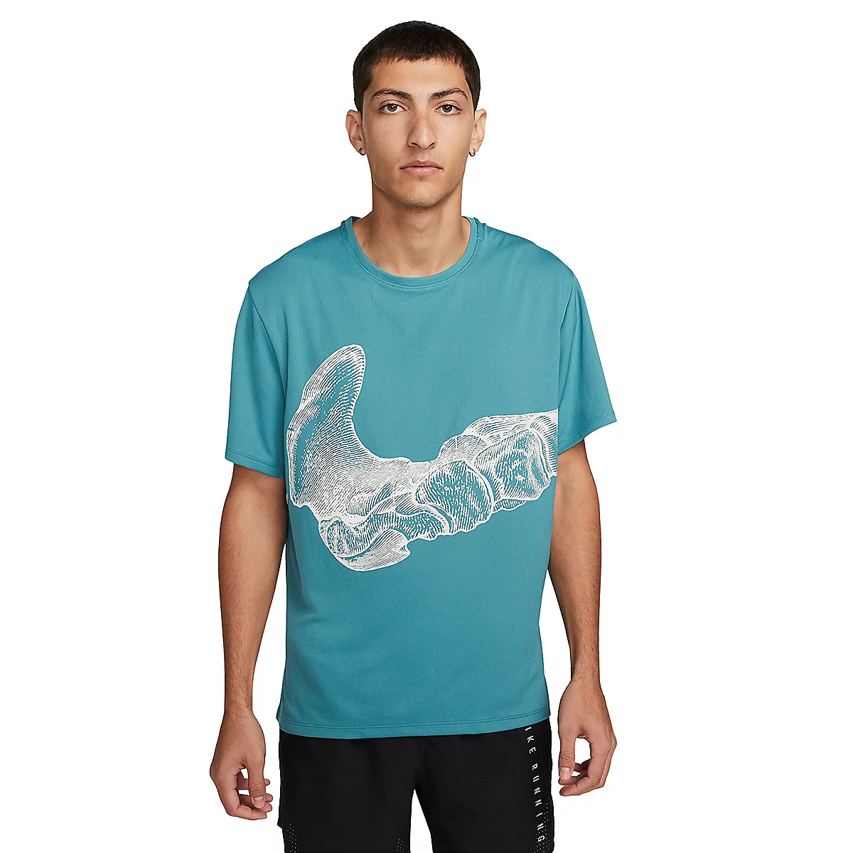 tee-shirt de running à manches courtes homme nike dri-fit uv run division miler