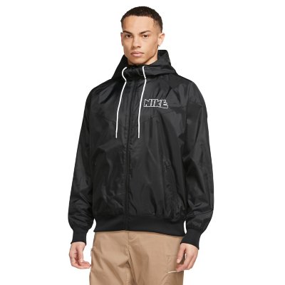 sweatshirt zippé à capuche homme windrunner woven lined j