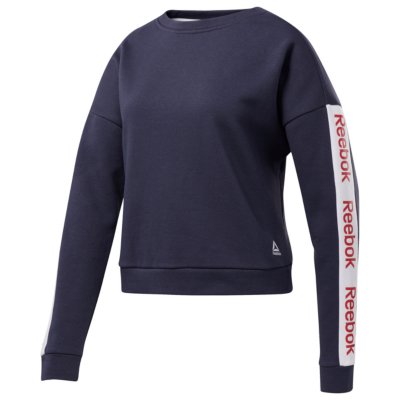 sweatshirt femme linear logo crew