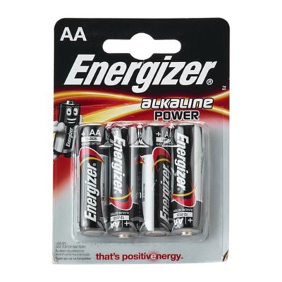 blister de 4 piles alcalines aa - lr6 -1,5v - b4