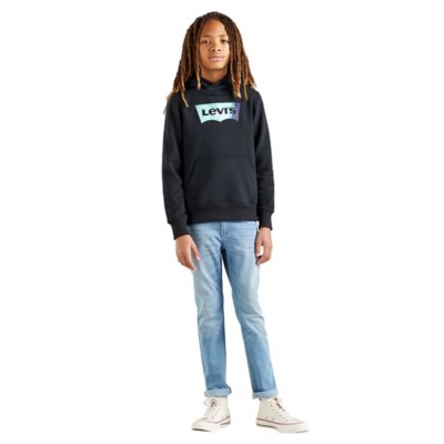sweatshirt à capuche garçon lvb batwing fill 