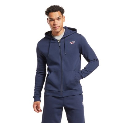 sweatshirt zippé à capuche homme ri left chest logo fz