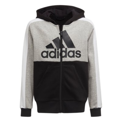 sweatshirt zippé à capuche garçon adidas boys colorblock fleece