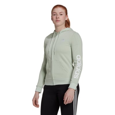 sweatshirt zippé à capuche femme lin