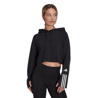 sweatshirt à capuche femme train essentials train 3-stripes